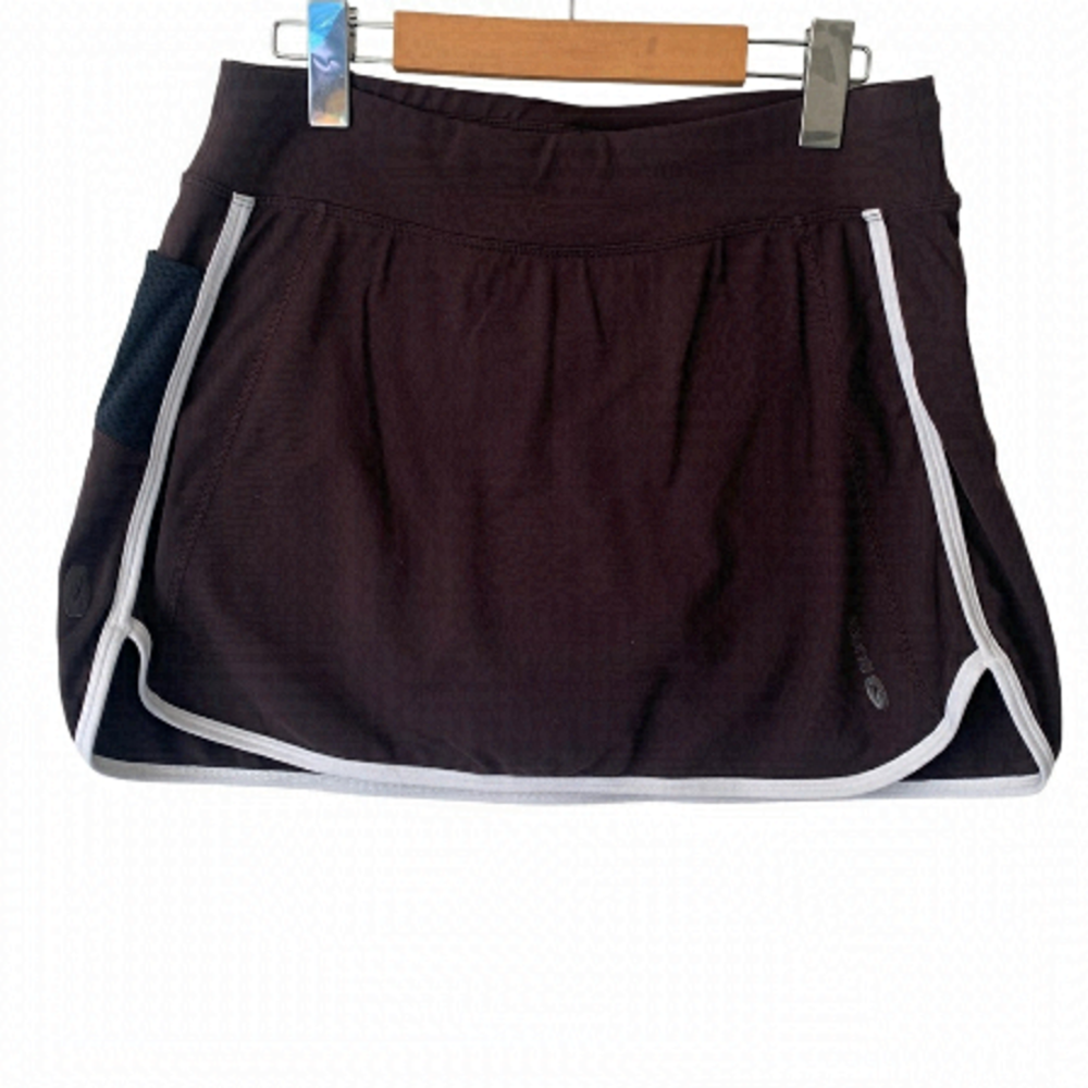 SUGOI Women's Running Athletic Fitness Skort Brown White Size Medium